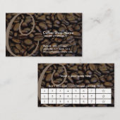 空中イニシャルコーヒー豆が1つ無料になる ロイヤリティカード (正面/裏面)