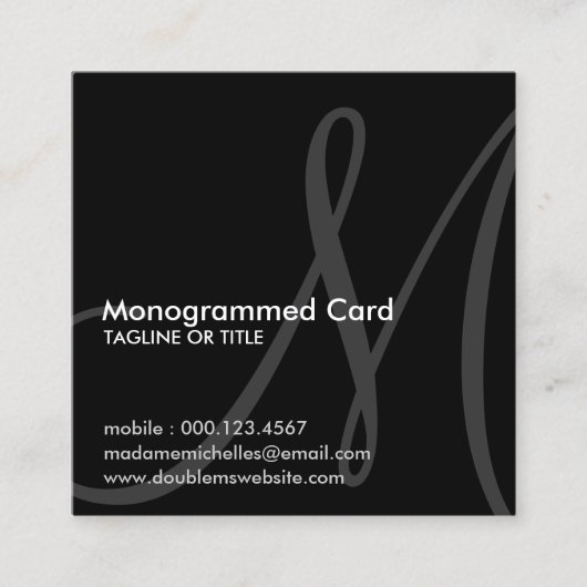 空中イニシャル広場 スクエア名刺 (正面)