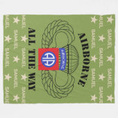 空中オールウェイ名前をカスタムするフリース フリースブランケット (正面(横))