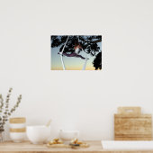 空中シルクで吊り下げられた木の少女 ポスター (キッチン)