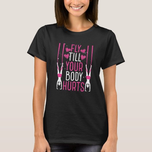 空中シルクダンス体操アクロバードエアリアルサーカス Tシャツ (正面)