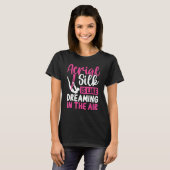 空中シルク踊り空中絹ダンサーエアリアルシルク Tシャツ (正面フル)