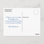 空中パラトロオペラジャンプクリスマスホリデー ポストカード (裏面)