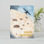 空中パラトロオペラジャンプクリスマス 箔シーズンカード (立ち正面)