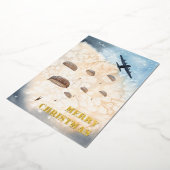 空中パラトロオペラジャンプクリスマス 箔シーズンカード (回転した状態)