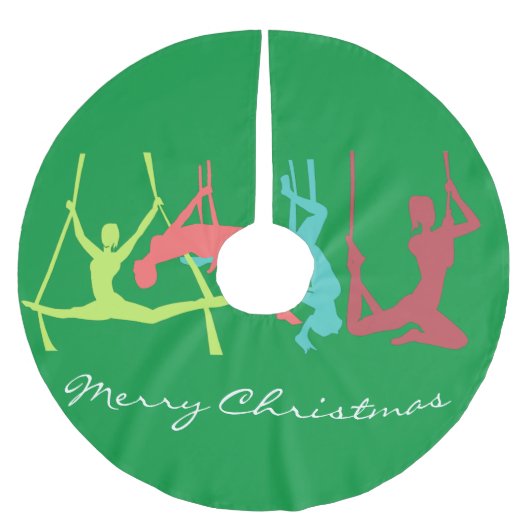 空中フィットネスポーズサンダー_コーブ ブラッシュドポリエステルツリースカート (正面)