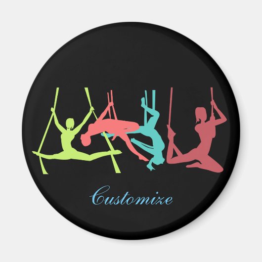 空中フィットネスポーズサンダー_コーブ マグネット (正面)