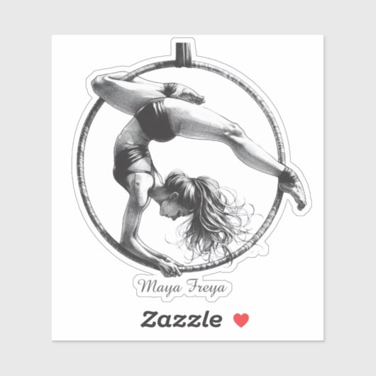 空中フープリラ名 シール (シート)