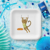 空中ブランコの豹 ペーパープレート (パーティー)