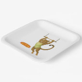 空中ブランコの豹 ペーパープレート (傾斜あり)