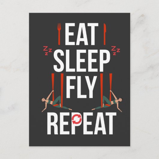 空中ヨガアーティスト体操ダンスエアリアルガール ポストカード (正面)