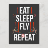 空中ヨガアーティスト体操ダンス空中パフォーマーガール ポストカード (正面)