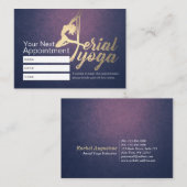 空中ヨガインストラクターアポイントメントピラティスフィットネス 予約カード (正面/裏面)