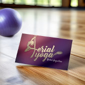 空中ヨガインストラクターピラティスフィットネスパープル金ゴールド ロイヤリティカード