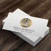 空中ヨガインストラクターピラティス金ゴールドサークル 名刺