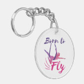 空中ヨガシルク生まれズフライ キーホルダー (正面左)