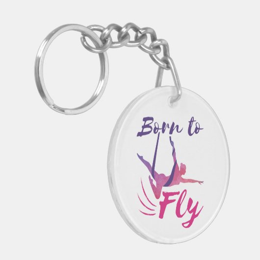 空中ヨガシルク生まれズフライ キーホルダー (正面左)