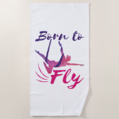 空中ヨガシルク生まれズフライ ビーチタオル (正面)