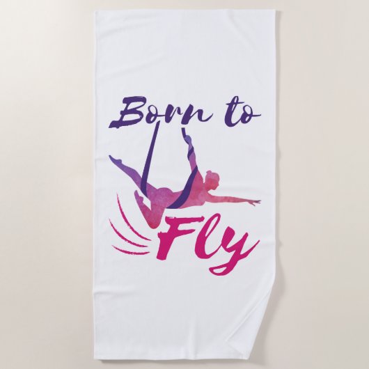 空中ヨガシルク生まれズフライ ビーチタオル (正面)