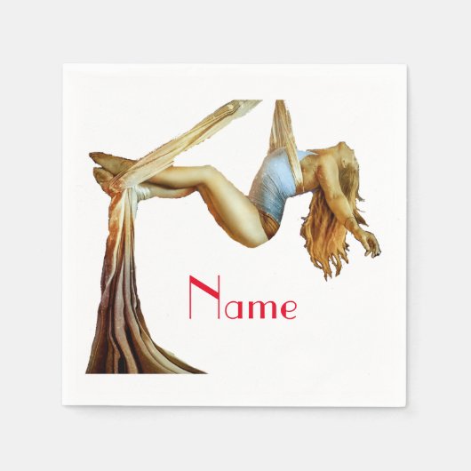 空中ヨガフィットネスサンダー_コーブ スタンダードカクテルナプキン (正面)