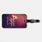 空中ヨガメディテーションピラティスフィットネスインストラクター ラゲッジタグ (裏面横)