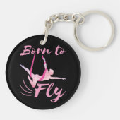 空中ヨガ生まれが飛ぶ キーホルダー (裏面)