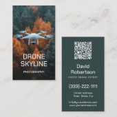 空中写真撮影ドローンのスカイライン写真をマスタリング 名刺 (正面/裏面)
