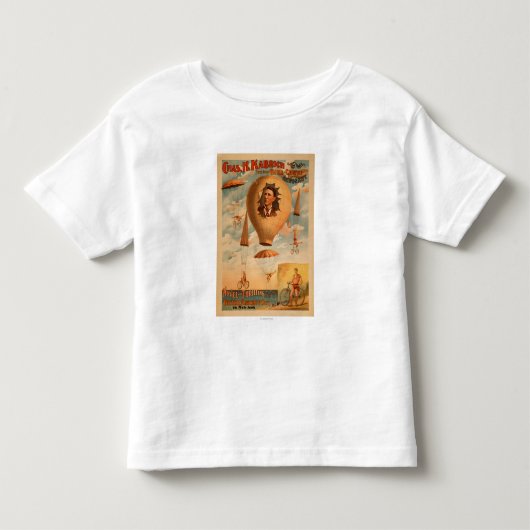空中劇場の自転車のパラシュートの行為 トドラーTシャツ (正面)