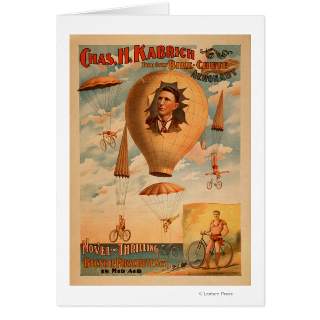 空中劇場の自転車落下傘法 (正面)