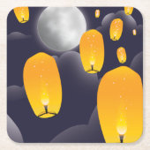 空中国の灯 スクエアペーパーコースター (正面)