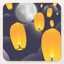 空中国の灯 スクエアペーパーコースター