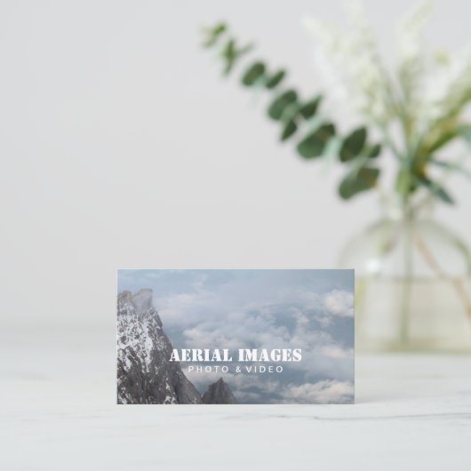 空中映像と写真マウンテンスカイライン 名刺 (スタンド正面)