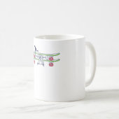 空中滑空する コーヒーマグカップ (正面右)