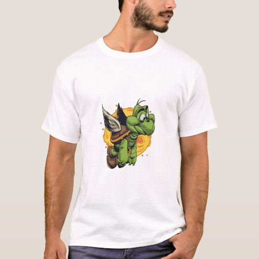 空中漫画のカメ Tシャツ (正面)