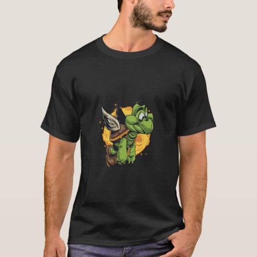 空中漫画のカメ Tシャツ (正面)