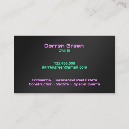 空中無人機の撮影 名刺 (裏面)