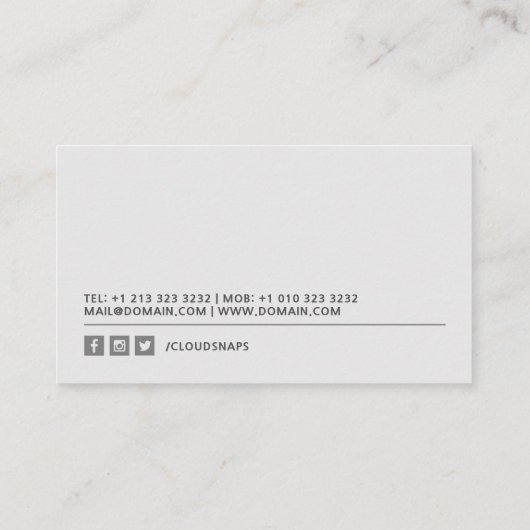 空中無人機の撮影 名刺 (裏面)