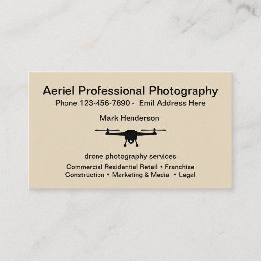 空中無人機の撮影 名刺 (正面)