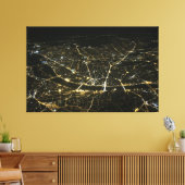 空中表示ナイトライトインつながりキャンバスアート キャンバスプリント (インサイチュ (リビング))
