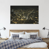 空中表示ナイトライトインつながりキャンバスアート キャンバスプリント (インサイチュ (寝室))