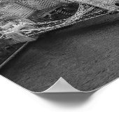 空中表示ロンドンとタワーブリッジリバーテムズ ポスター (角)