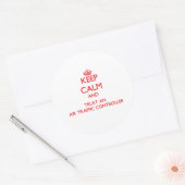 空保気交通管制官の静粛と信頼 ラウンドシール (封筒)