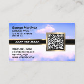 空力の丸い金ゴールド金属と空 名刺 (裏面)