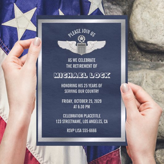 空力パーティの招待状の退職パイロット 招待状