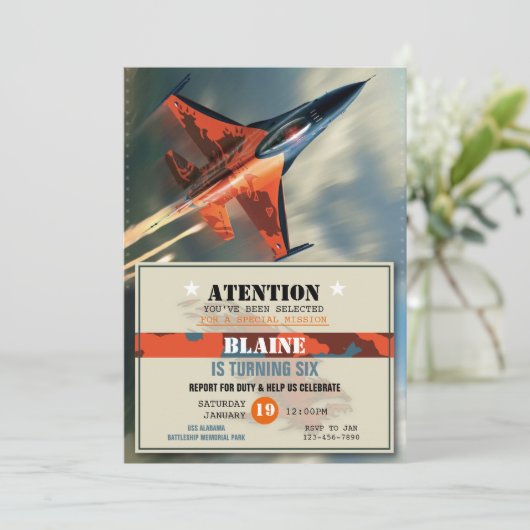 空力誕生日招待状 招待状 (スタンド正面)