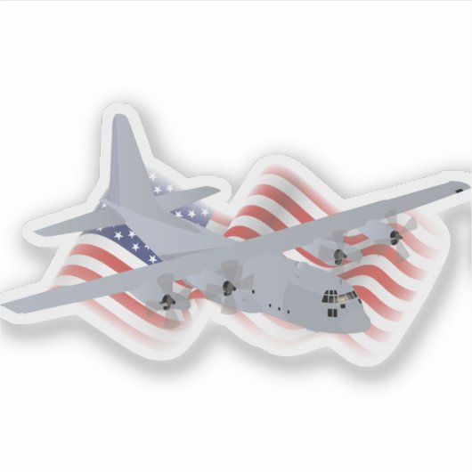 空力飛行機 シール (正面)