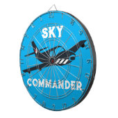 空司令官タイポグラフィ、飛行機飛んでいる、航空 ダーツボード (正面右)