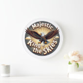 空威厳のあるの王 ラージ壁時計 (ホーム)