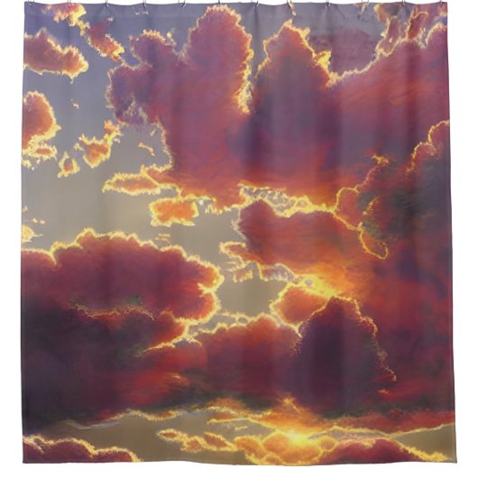 空威厳のあるの表示 シャワーカーテン (正面)