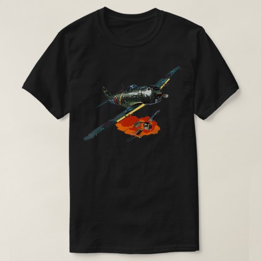 空対空第2次世界大戦戦闘機 Tシャツ (デザイン正面)